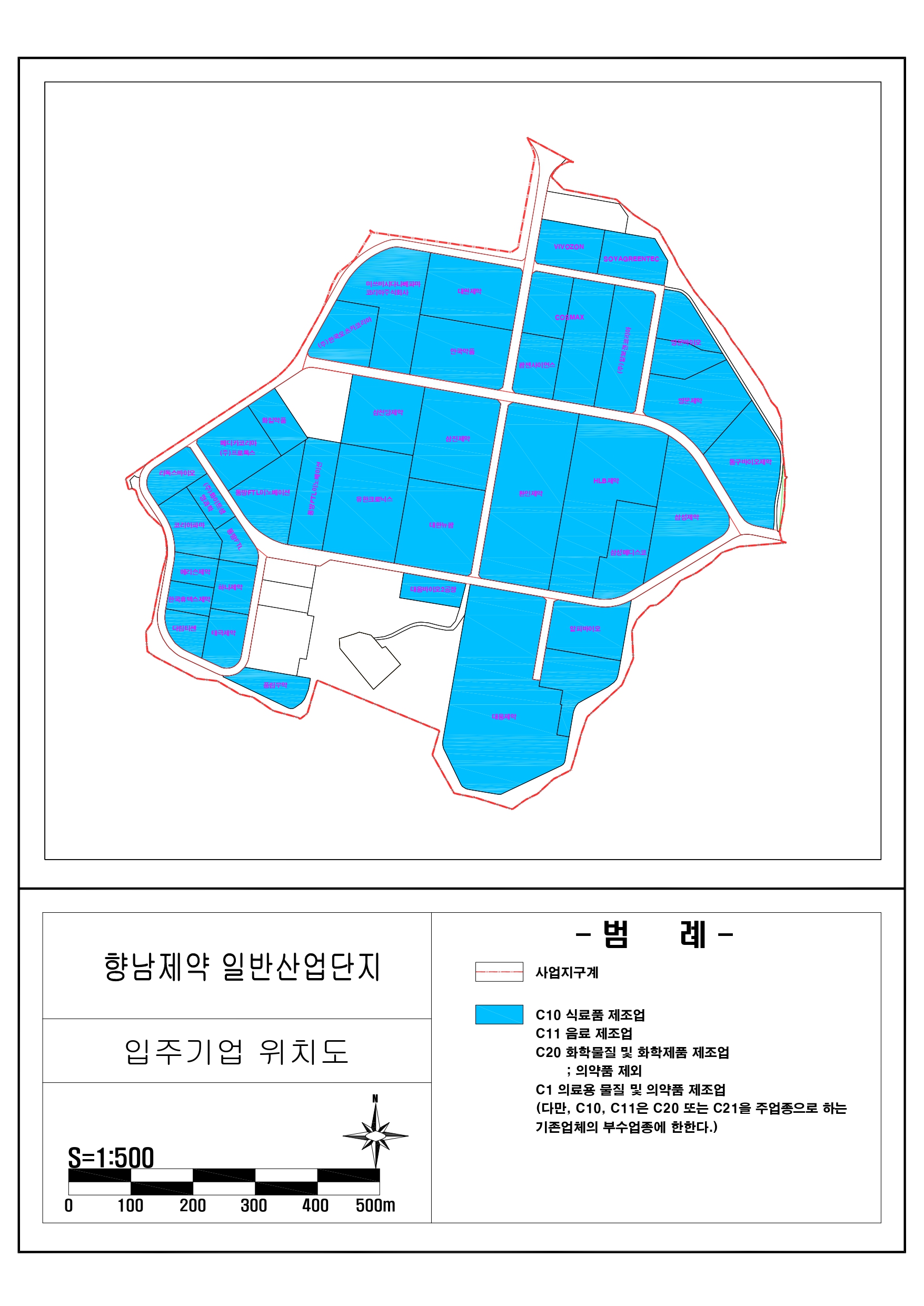 입주기업 위치도